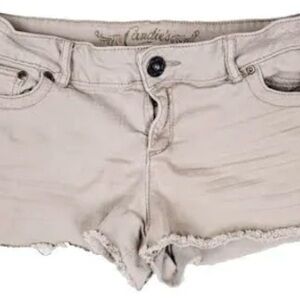 Candie's Tan Jean Shorts Distressed Cut-Off Style